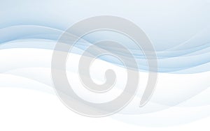 Abstract blue waves - data stream concept. Vector