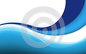 Abstract blue waves - data stream concept. Vector illustration