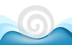 Abstract blue waves - data stream concept. Vector illustration