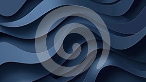 Abstract blue waves design on dark background