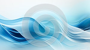 Abstract blue waves flowing gently in a smooth gradient, AI Generated