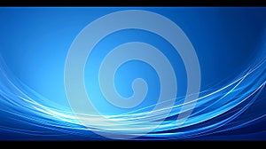 Abstract Blue Waves of Light Background