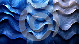 Abstract Blue Waves Texture Background