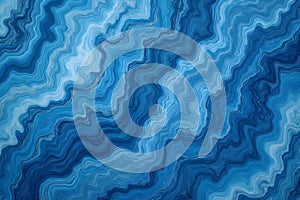 Abstract Blue Waves Texture Background Wavy Marble Pattern