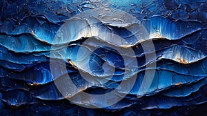 Abstract blue waves texture - generative ai