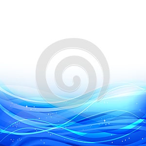 Abstract blue wavy background