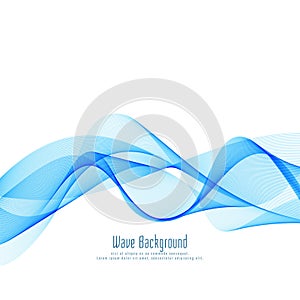 Abstract blue wavy background design