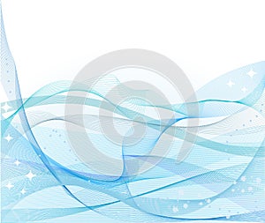 Abstract blue wavy background vector