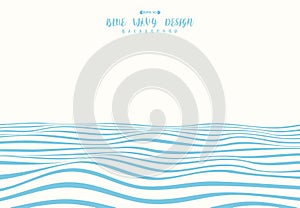 Abstract blue wavy design of ocean pattern artwork background. illustration vector eps10