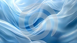 Abstract Blue Wavy Fabric Background Illustration