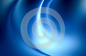 Abstract blue wavy and lighting background.