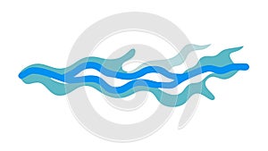 Abstract Blue Wavy Lines Fluid Pattern, vector design Generative AI