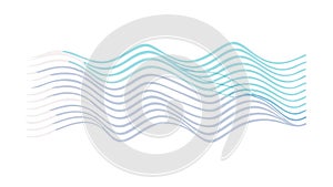 Abstract Blue Wavy Lines Pattern Background, vector design Generative AI