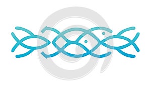 Abstract Blue Wavy Lines Pattern, Modern Water Vector Design, vector design Generative AI