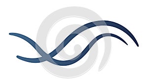 Abstract Blue Wavy Lines Vector Art, Dynamic Fluid Movement Design, vector design Generative AI