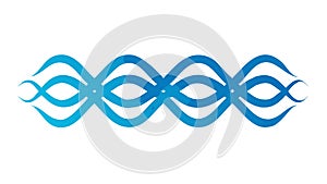 Abstract Blue Wavy Parallel Lines Fluid Motion Vector, vector design Generative AI