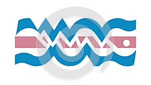 Abstract Blue Wavy Pattern, Dynamic Water-like Design Element, vector design Generative AI