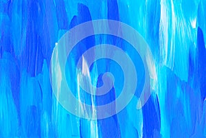 Abstract blue and white art painting background texture. Multicolored abstraction. Conceptual artwork