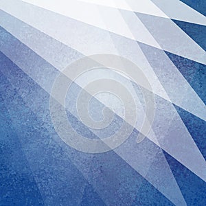 Abstract blue and white background design with light transparent material layers with faint texture in geometric fan pattern