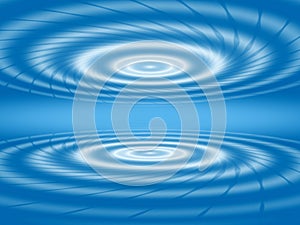 Abstract blue white concentric circles