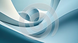 Abstract Blue and White Curved Forms, Soft Light, Modern Background