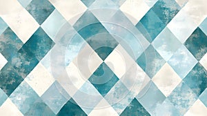 Abstract Blue and White Diamond Pattern Background Illustration