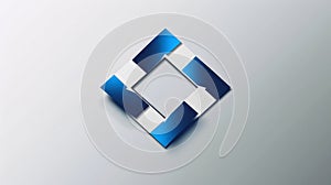 Abstract Blue and White Geometric Design.Precision and Elegance