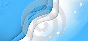 Generative AI Abstract Wave in Blue and White