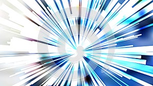 Abstract Blue and White Light Burst Background