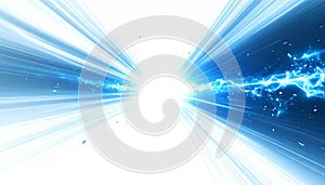 Abstract Blue and White Light Rays Background