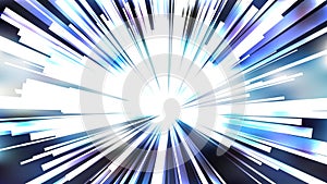 Abstract Blue and White Light Rays Background Design Template