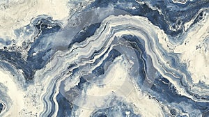 Abstract Blue White Marble Texture Background