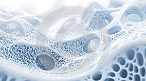 Abstract Blue and White Organic Cellular Structure