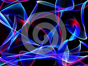 Abstract blue,white and red light wave futuristic background