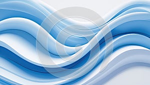 Abstract Blue and White Smooth Waves Flowing Background image photo