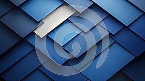 Abstract Geometric Pattern of Blue and White Panels