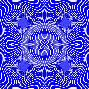 Abstract Blue and White Stripes.hypnosis spiral.Seamless Black and white stripes background.seamless wave line patterns