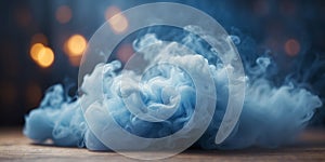 Abstract blue and white swirling mist or smoke background.