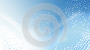 Abstract Blue and White Wave Background with Data Points