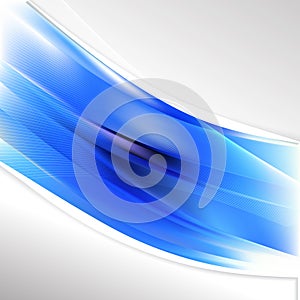 Abstract Blue and White Wave Business Background