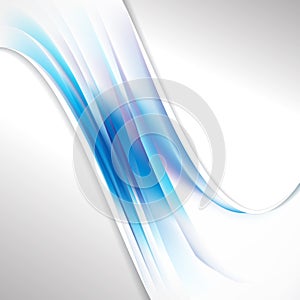 Abstract Blue and White Wave Business Background Design Template