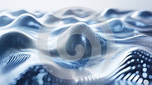 Abstract Blue and White Wave Pattern Digital Background