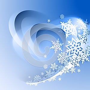 Abstract blue winter background