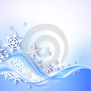 Abstract blue winter background