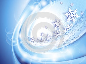 Abstract blue winter background