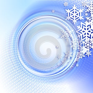 Abstract blue winter background