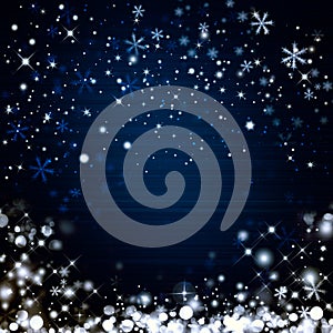 Abstract blue winter background, Christmas decoration