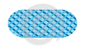 Abstract Blue Woven Texture Geometric Background Pattern, vector design Generative AI