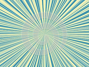 Abstract blue and yellow color sunburst,sun ray background