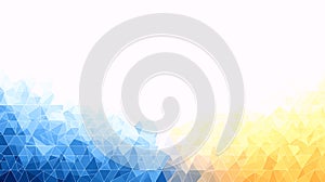 Abstract Blue and Yellow Geometric Polygonal Background